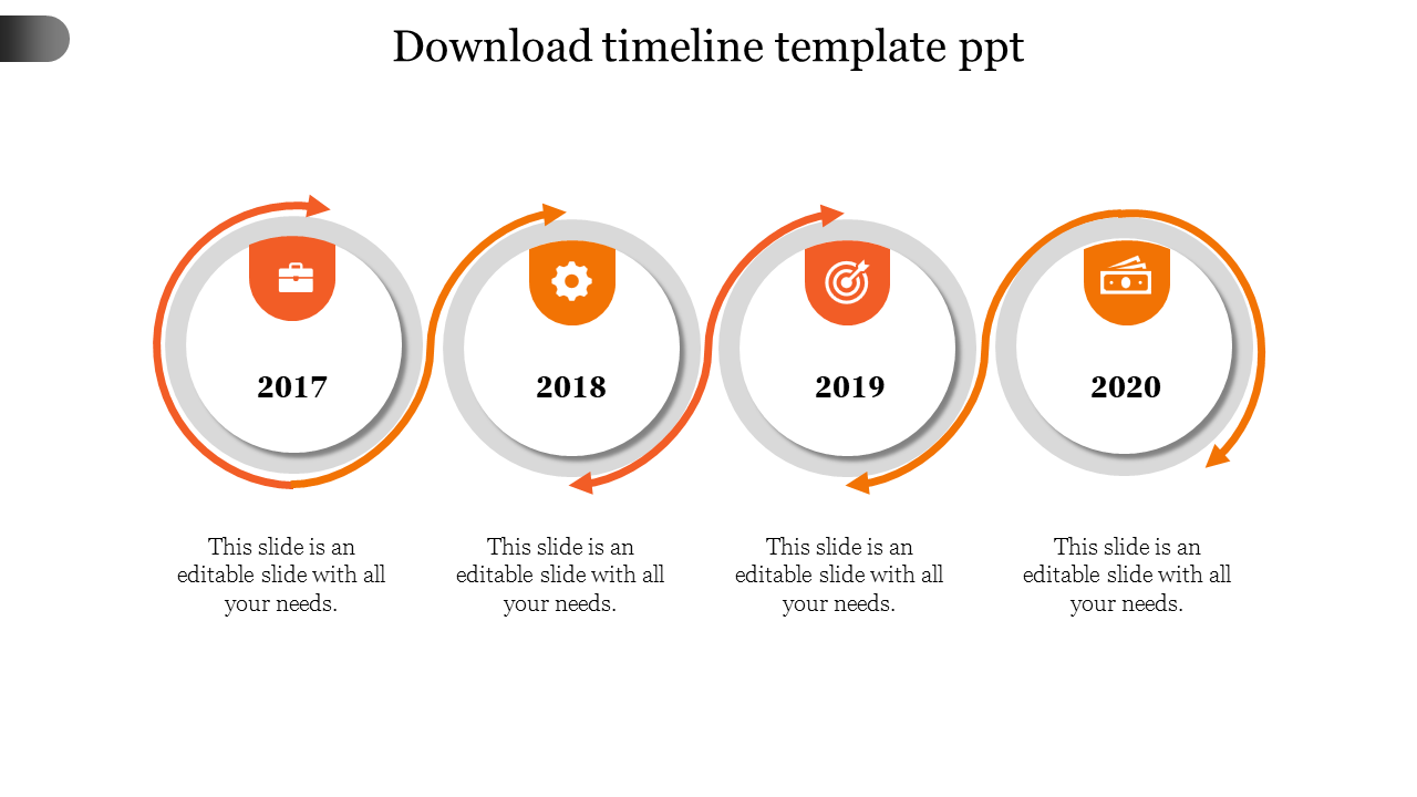 download timeline template ppt-4-Orange